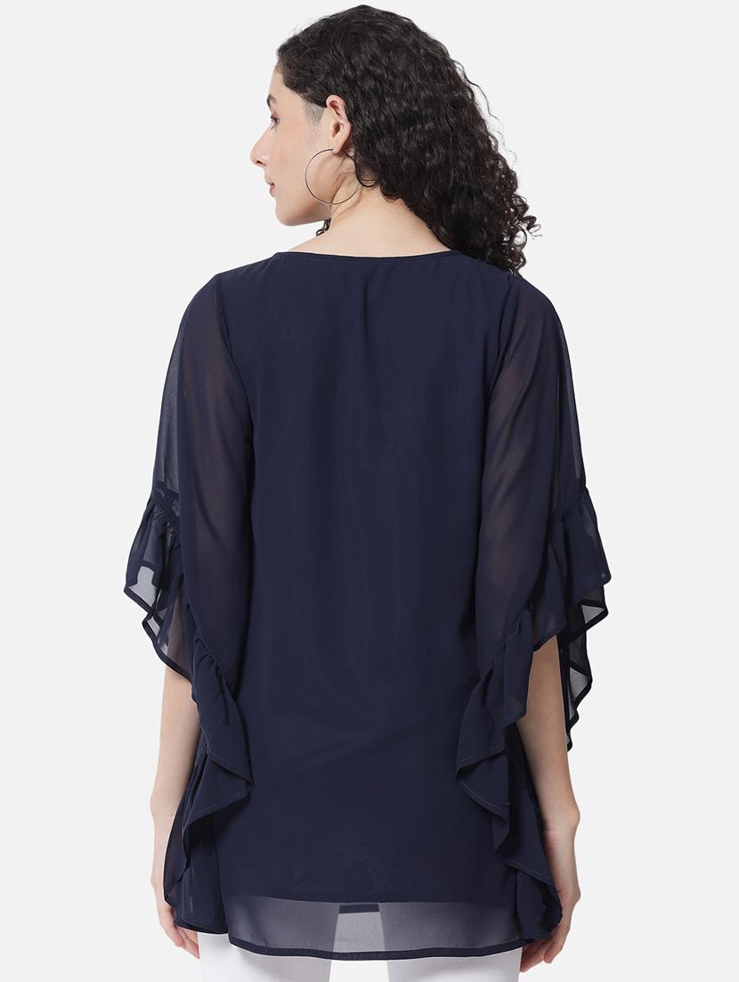 women embellished flared sleeve long top - 21931448 - Standard Image - 3