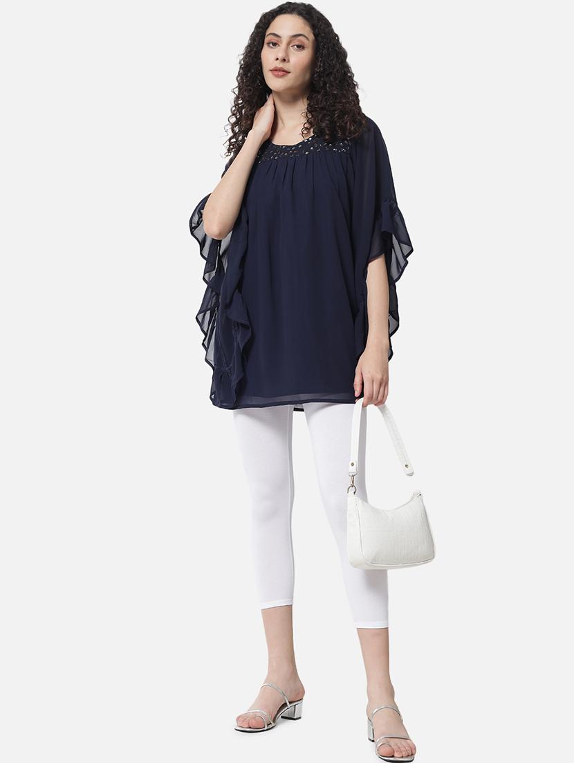 women embellished flared sleeve long top - 21931448 - Standard Image - 5