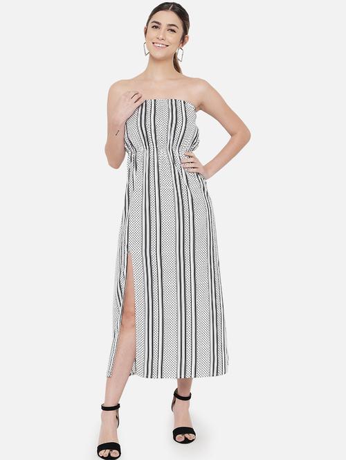 women white printed a-line tube dress - 21931452 - Standard Image - 0