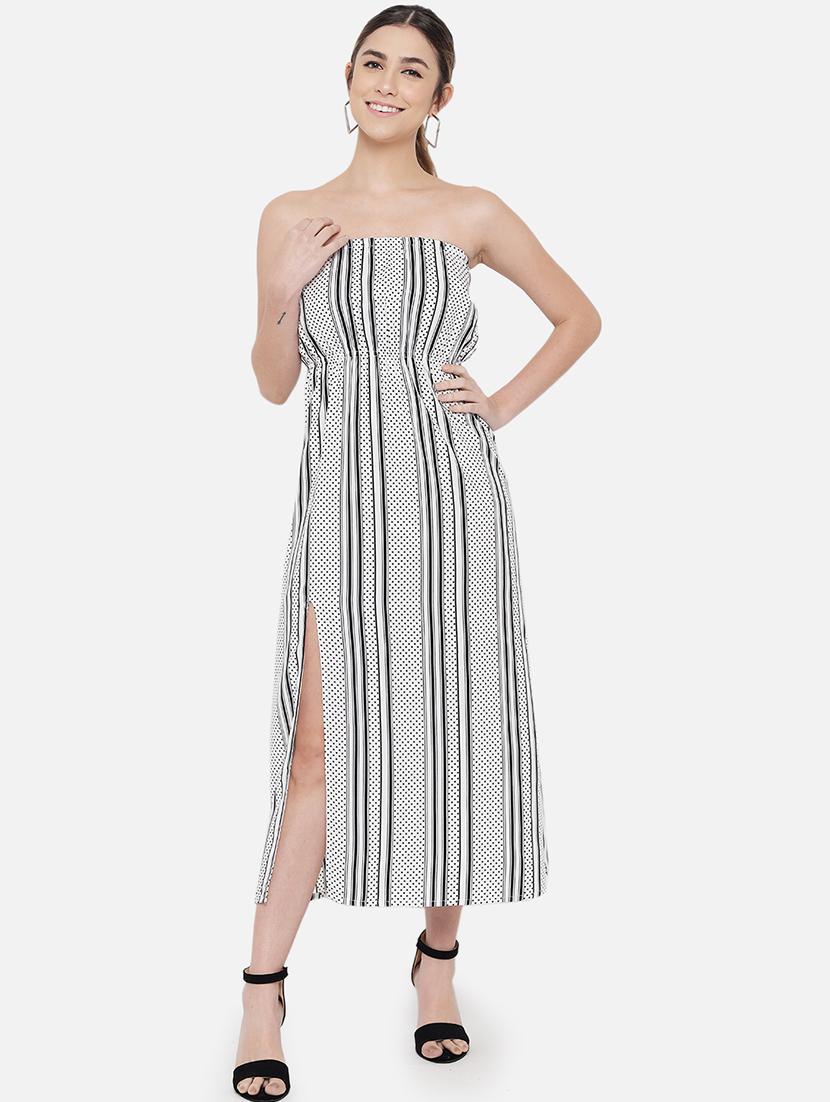 women white printed a-line tube dress - 21931452 - Zoom Image - 0