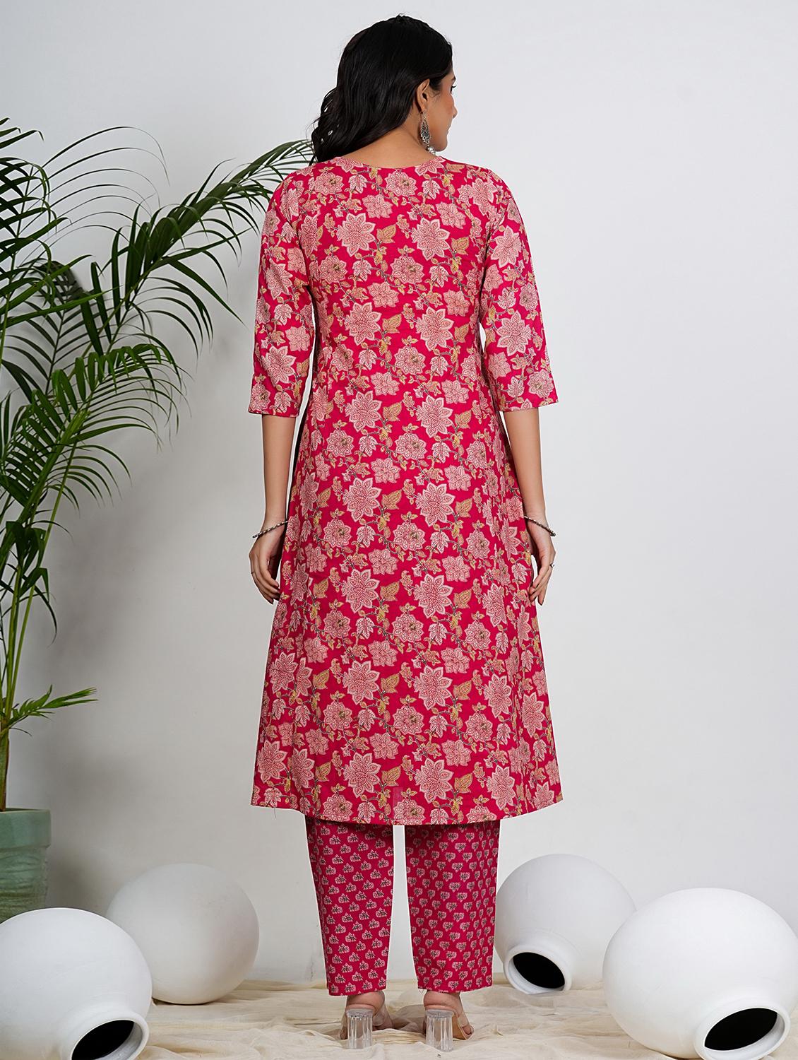 women three quarter sleeve kurta pant with dupatta set - 21931576 - Standard Image - 5