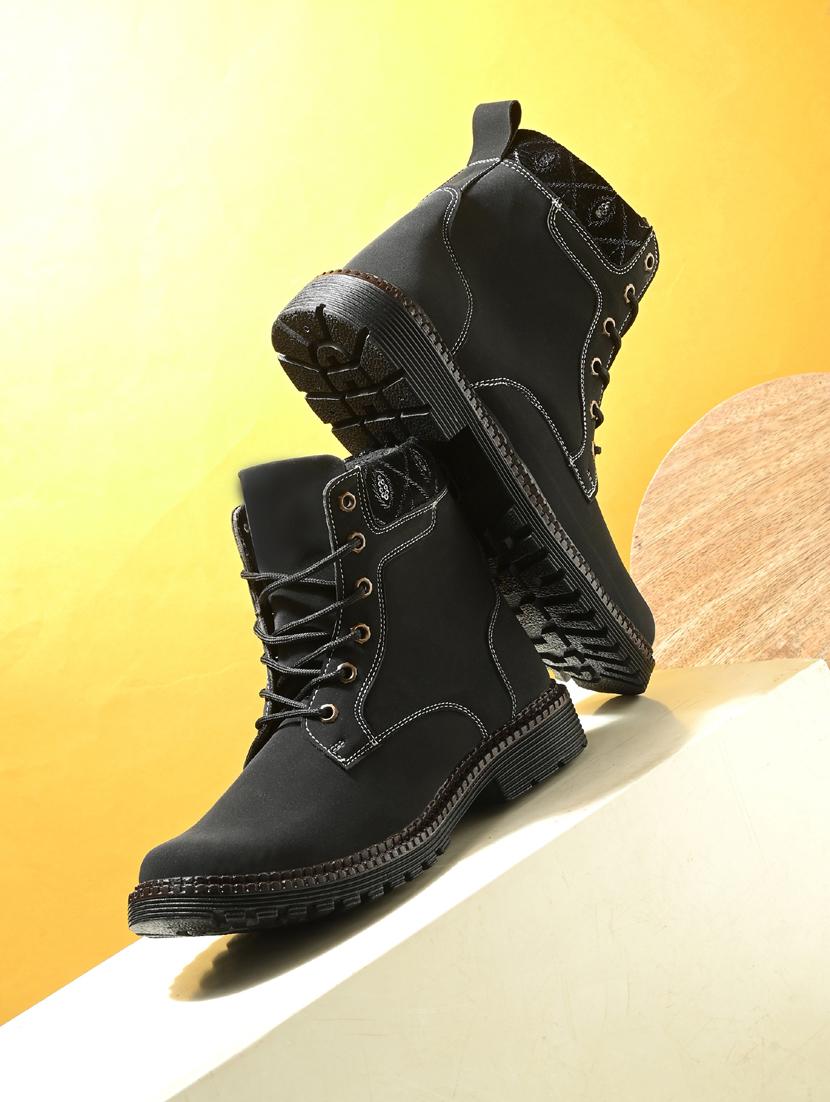 men black lace up boot - 21931620 -  Zoom Image - 0