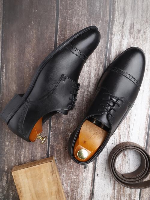 men black lace-up brouge - 21931651 - Standard Image - 0