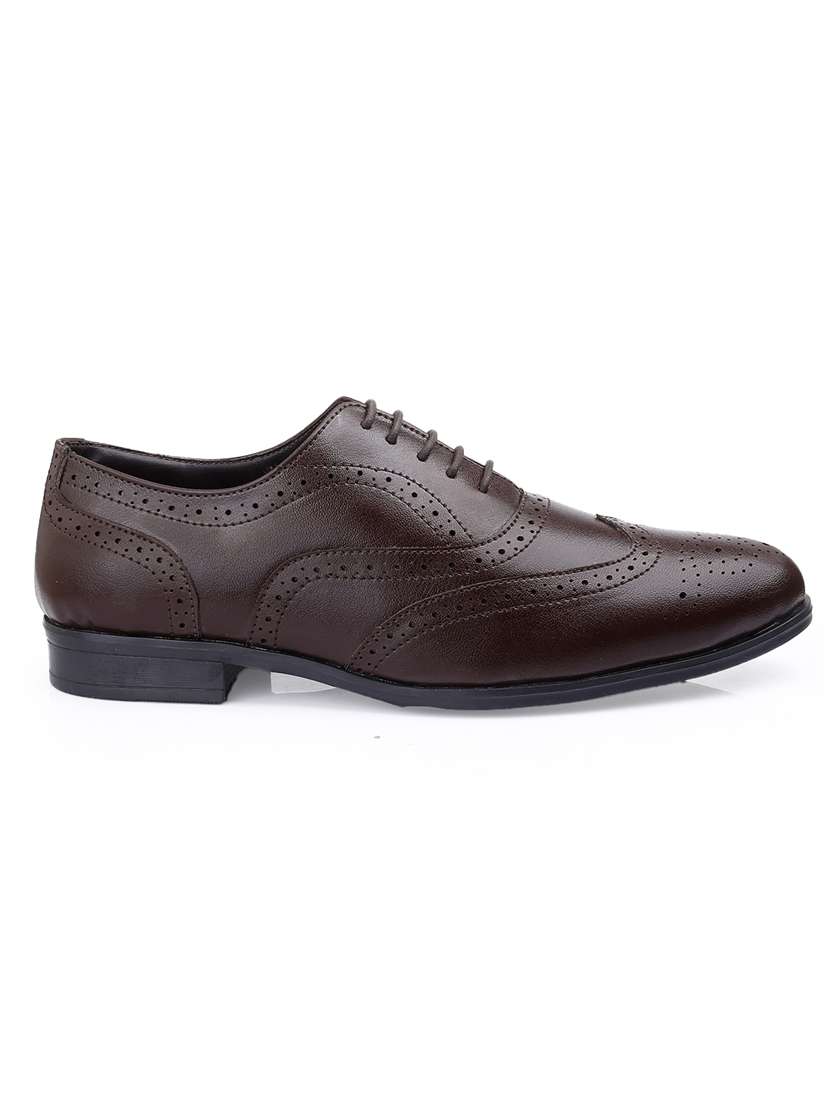 men brown lace-up brouge - 21931660 - Standard Image - 3