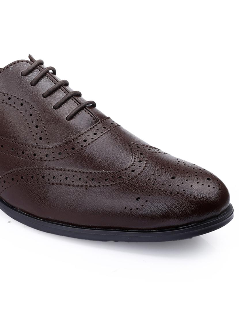 men brown lace-up brouge - 21931660 - Standard Image - 5