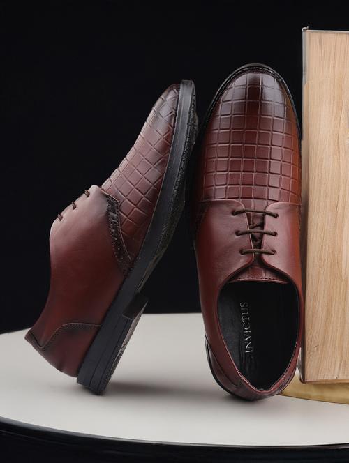 men brown lace-up derby - 21931663 - Standard Image - 0
