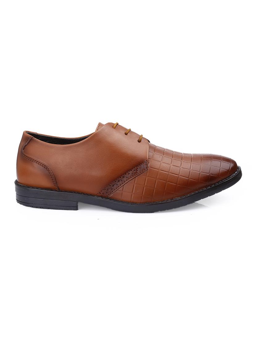 men tan lace-up derby - 21931664 - Standard Image - 3
