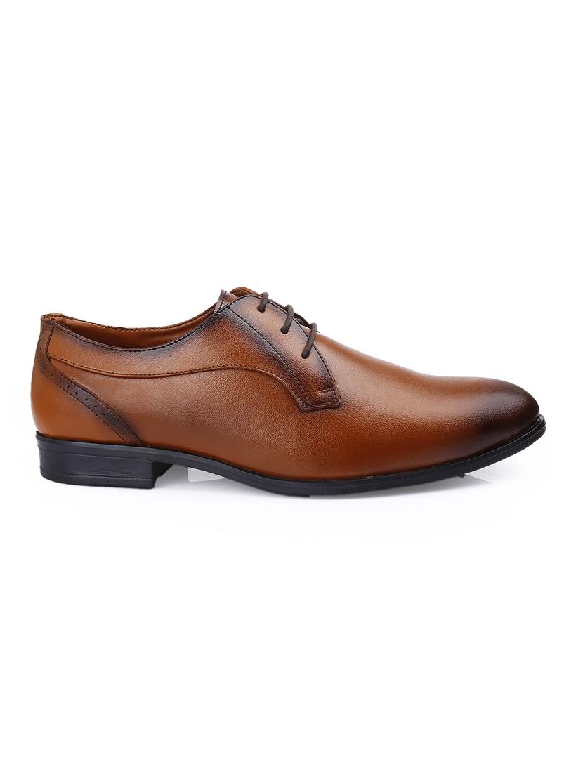 men tan lace-up derby - 21931666 - Standard Image - 3