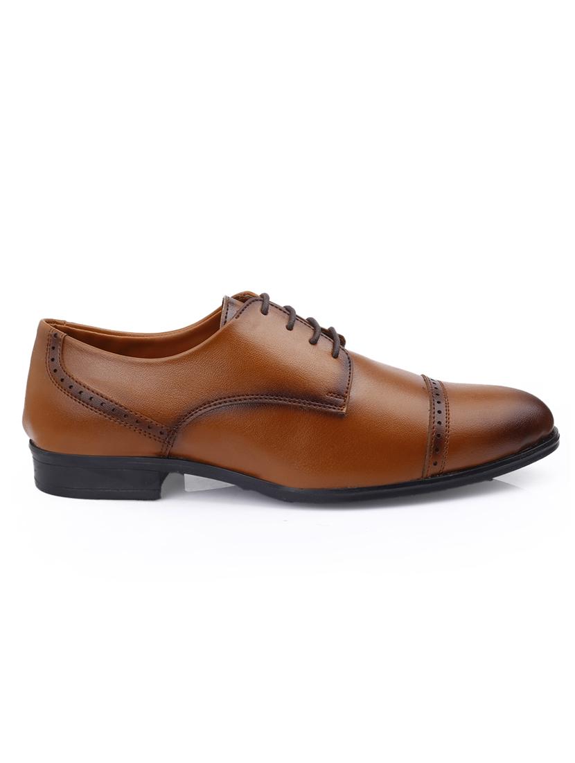 men tan lace-up brouge - 21931667 - Standard Image - 3