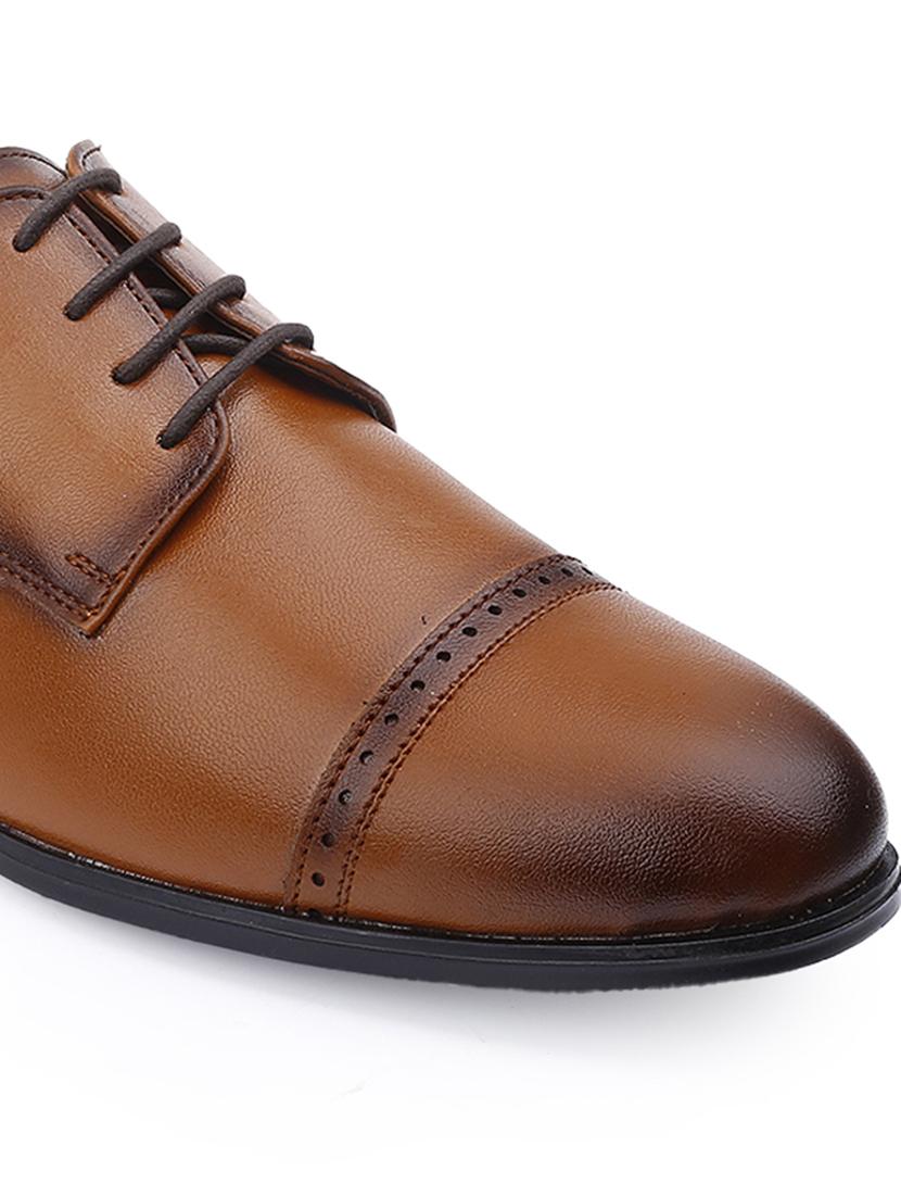 men tan lace-up brouge - 21931667 - Standard Image - 5