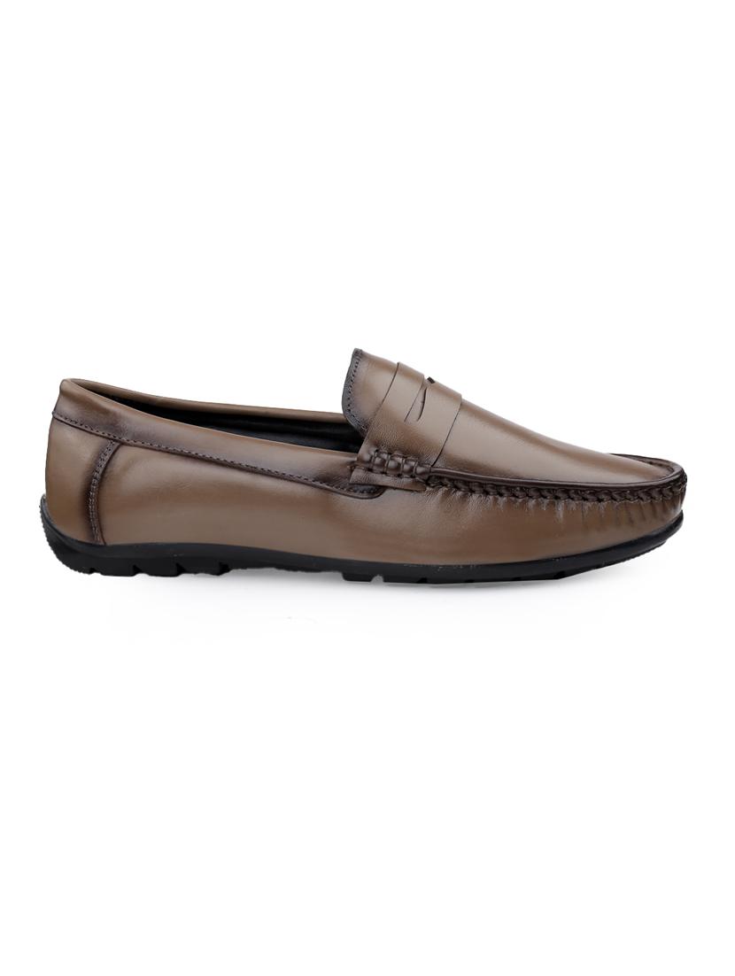 men brown slip on loafer - 21931698 - Standard Image - 3