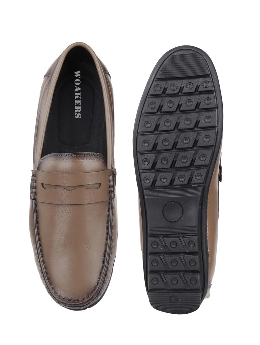men brown slip on loafer - 21931698 - Standard Image - 5