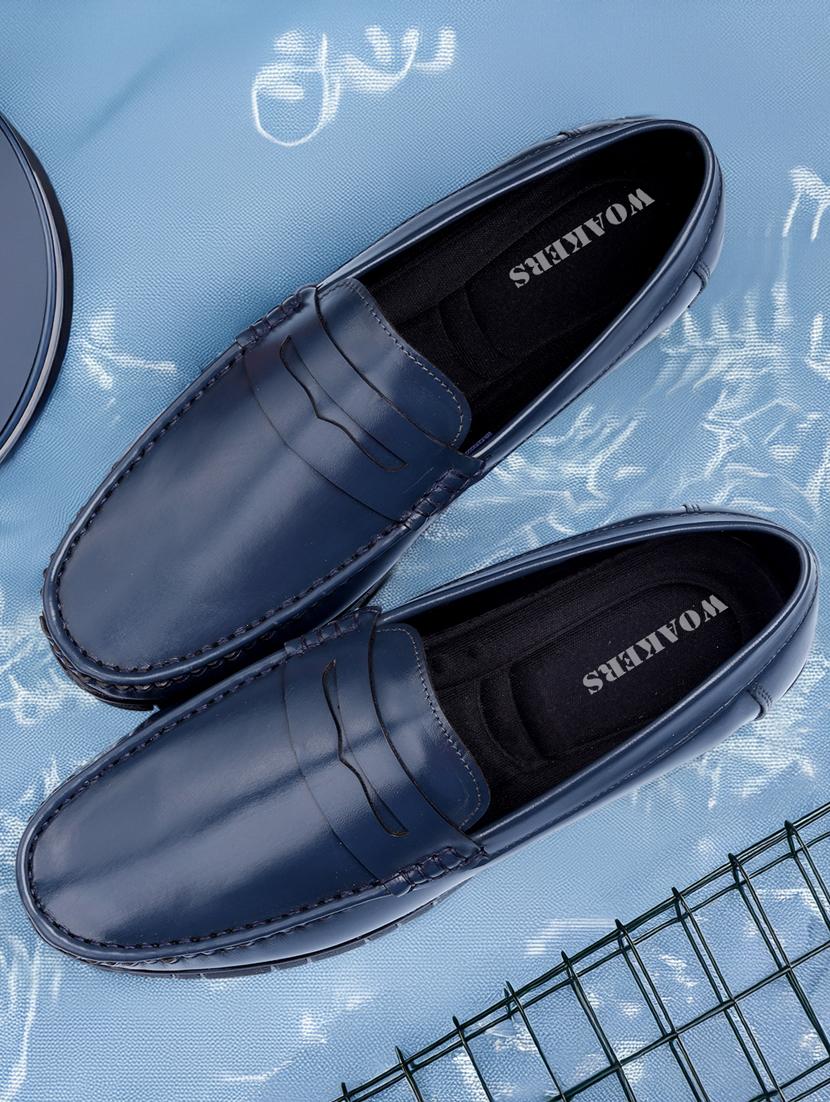 men blue slip on loafer