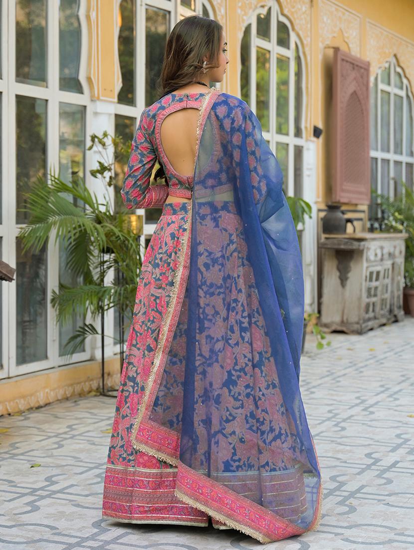 women floral printed flared stitched lehenga - 21931951 - Standard Image - 5
