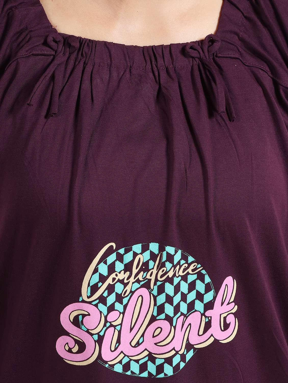 women printed short sleeves nighty - 21931956 -  Standard Image - 3