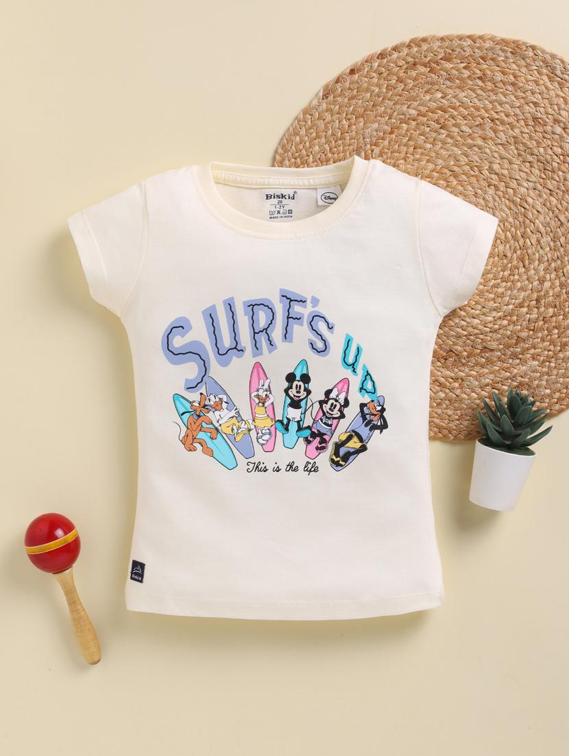 girls printed short sleeves top