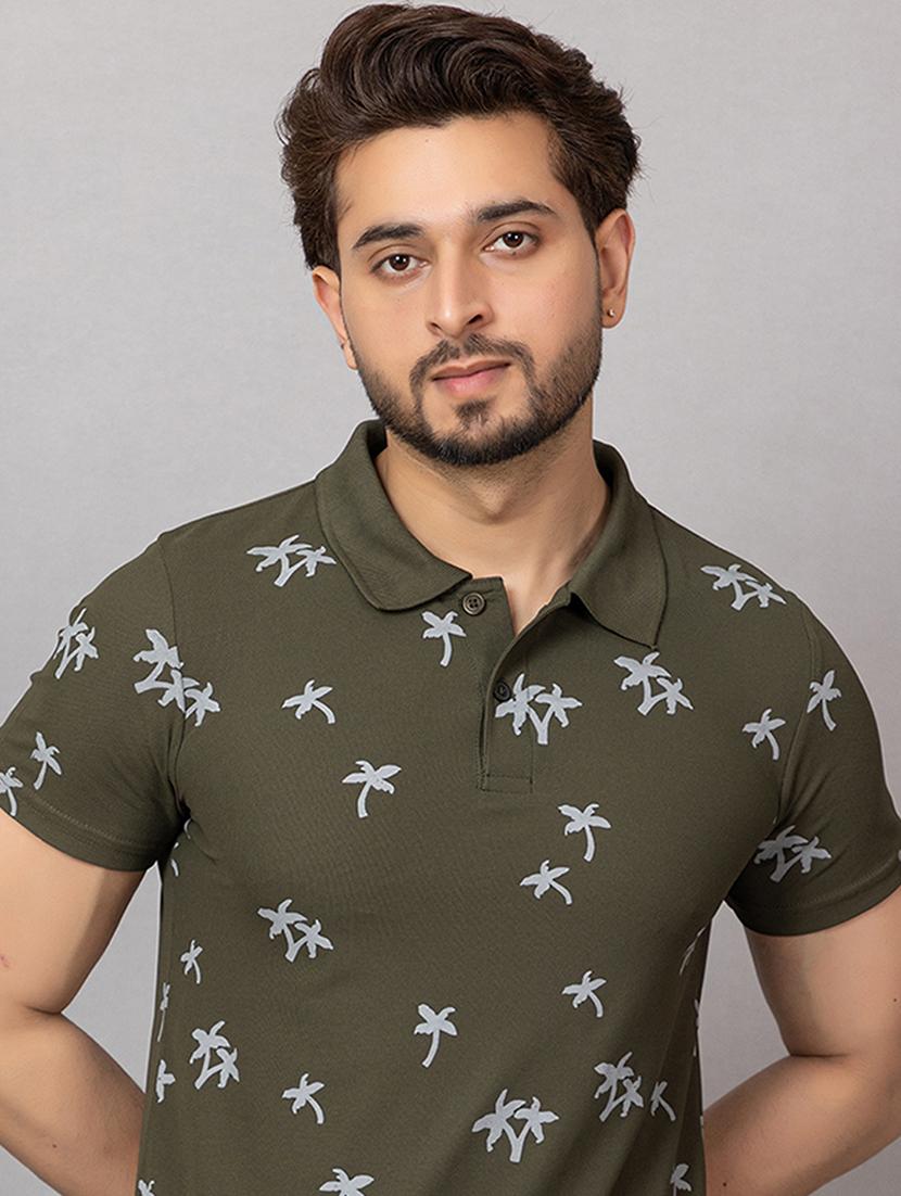 men printed short sleeves regular fit polo t-shirt - 21932007 - Standard Image - 3