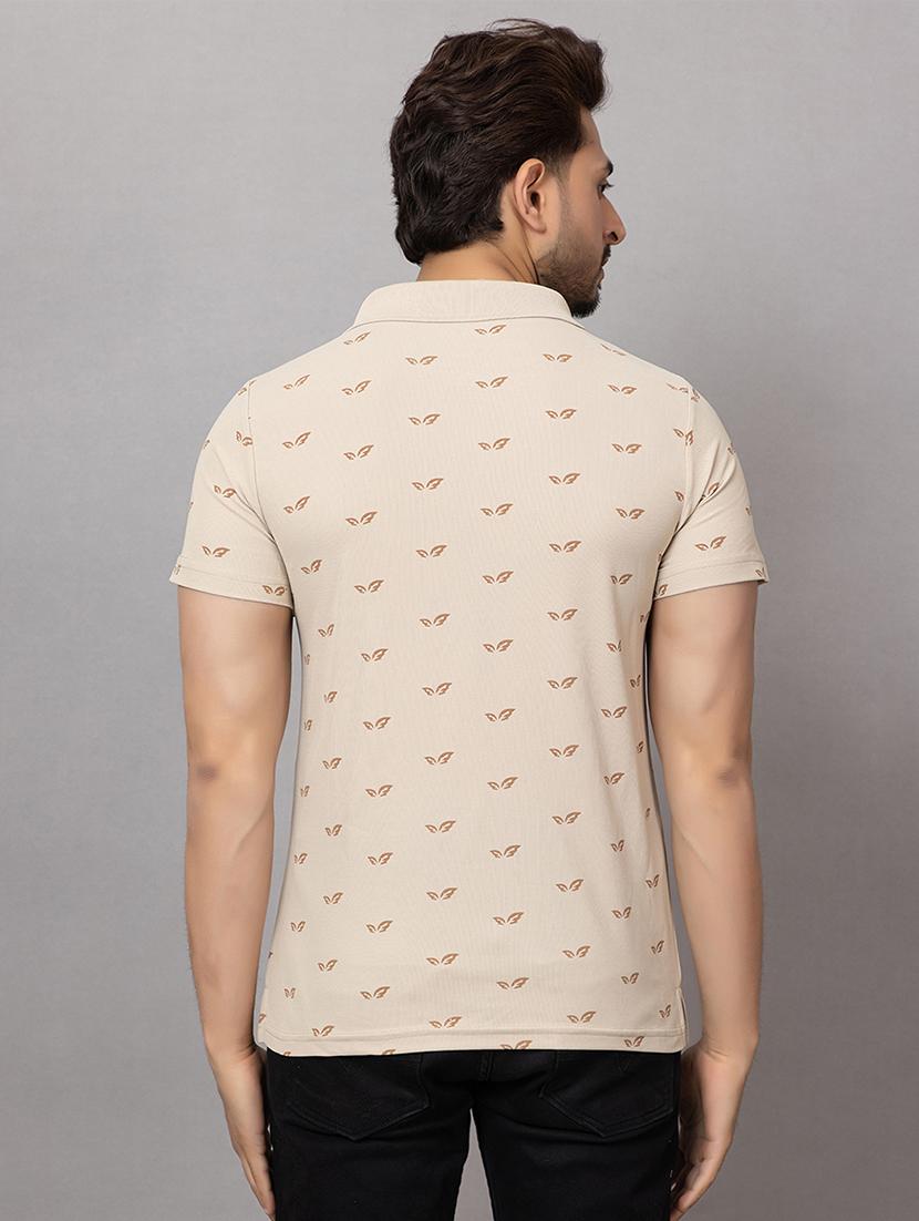 men printed short sleeves regular fit polo t-shirt - 21932009 - Standard Image - 3