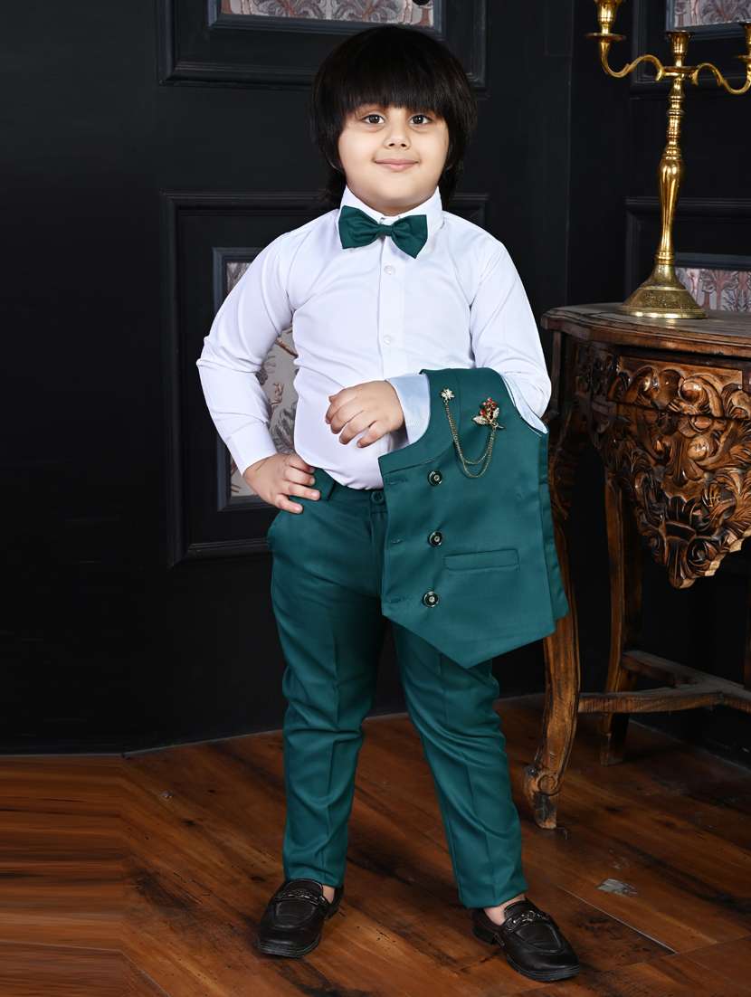 boys solid long sleeve two piece suit set - 21932023 - Standard Image - 5