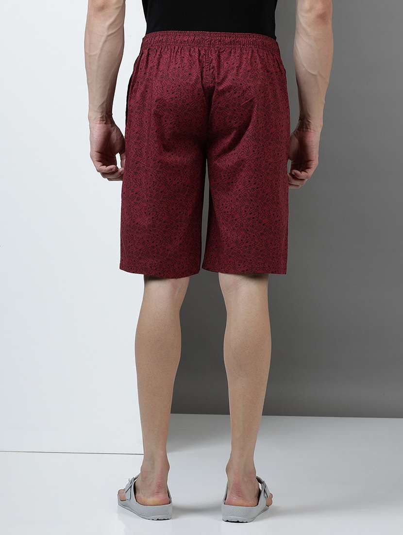 men printed mid rise regular fit shorts - 21932055 -  Standard Image - 3