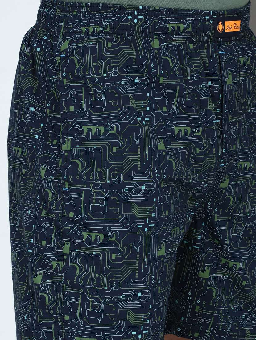men printed mid rise loungewear boxer - 21932060 -  Standard Image - 5