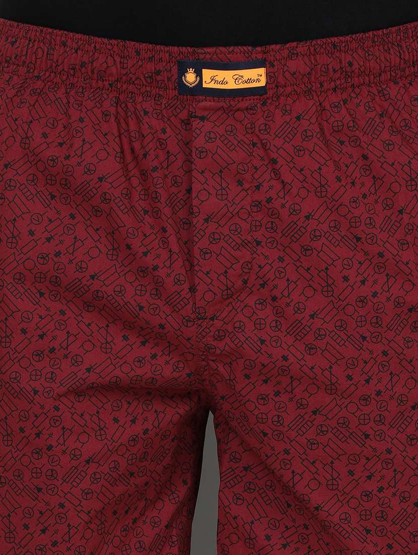 men printed mid rise loungewear boxer - 21932061 -  Standard Image - 3