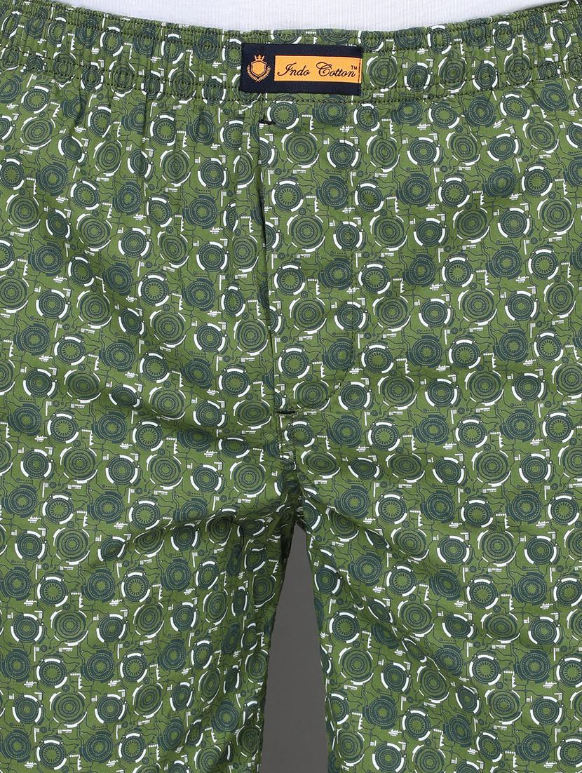 green cotton lycra shorts - 21932063 - Standard Image - 3