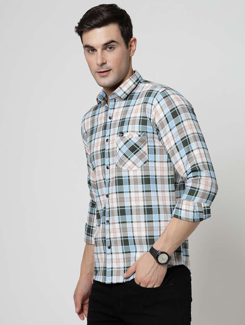 men checkered long sleeve regular fit casual shirt - 21932067 -  Standard Image - 3