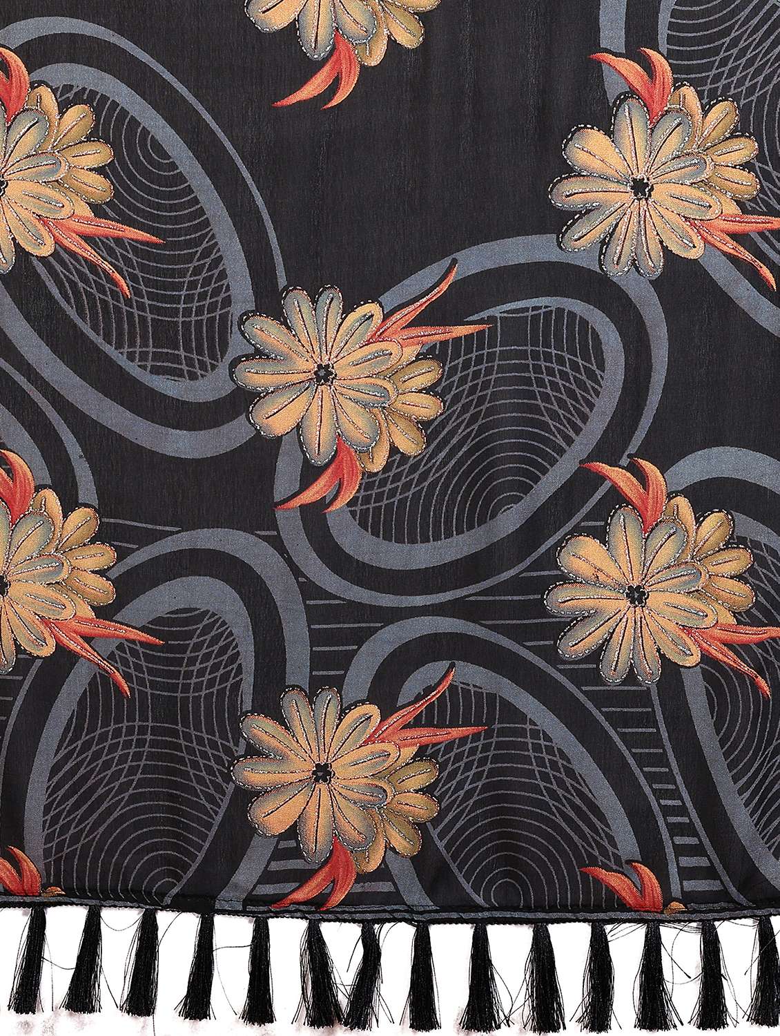 women floral printed saree with blouse - 21932169 - Standard Image - 5
