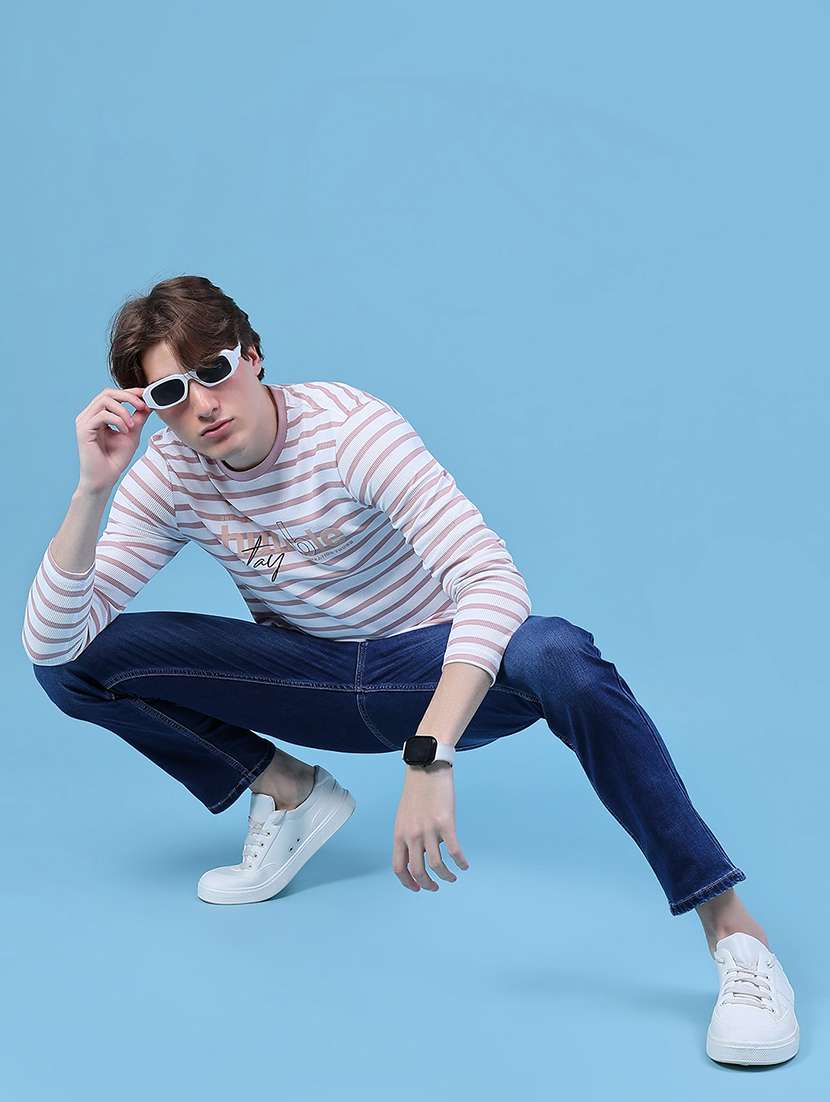 men striped long sleeve regular fit t-shirt - 21932190 -  Standard Image - 3