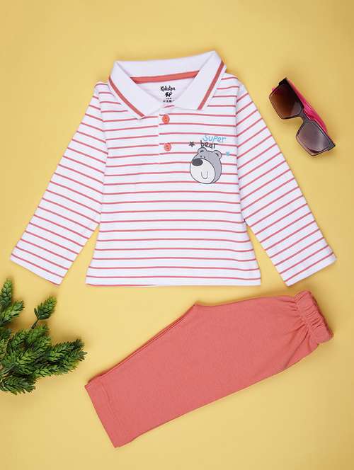 boys striped long sleeve co-ord set - 21932192 -  Standard Image - 0
