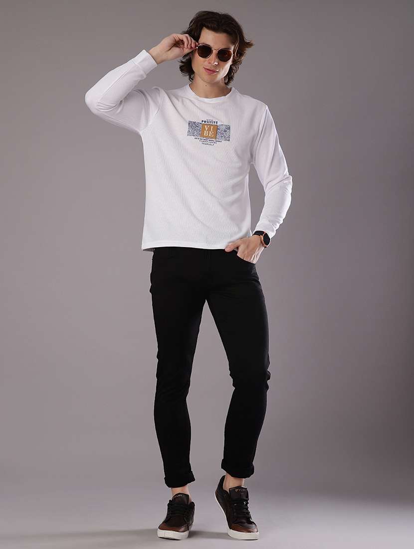 men printed long sleeve regular fit t-shirt - 21932208 -  Standard Image - 3