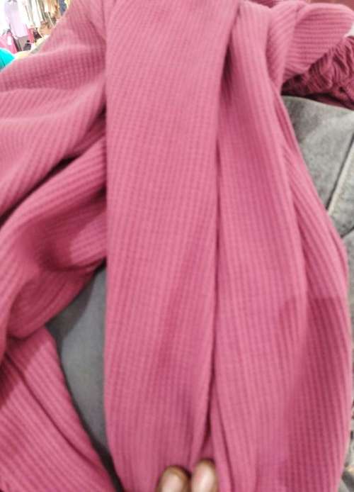dusty pink waffle knit track pants - 21932224 -  Standard Image - 0