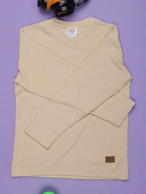 boys solid long sleeve regular fit t-shirt - 21932263 -  Standard Image - 0