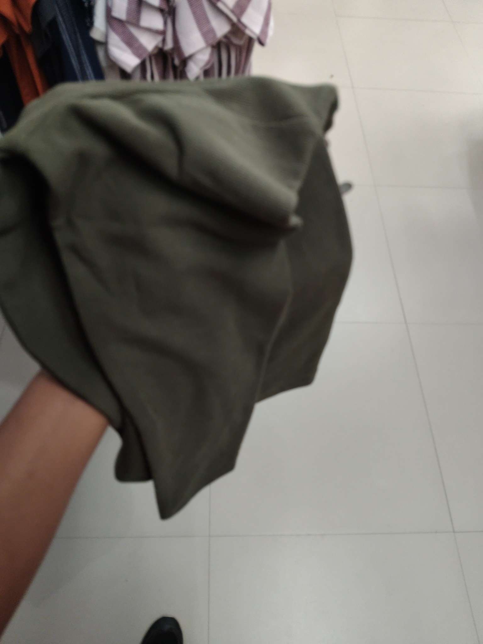 olive pc waffle knit tshirt - 21932264 - Zoom Image - 0