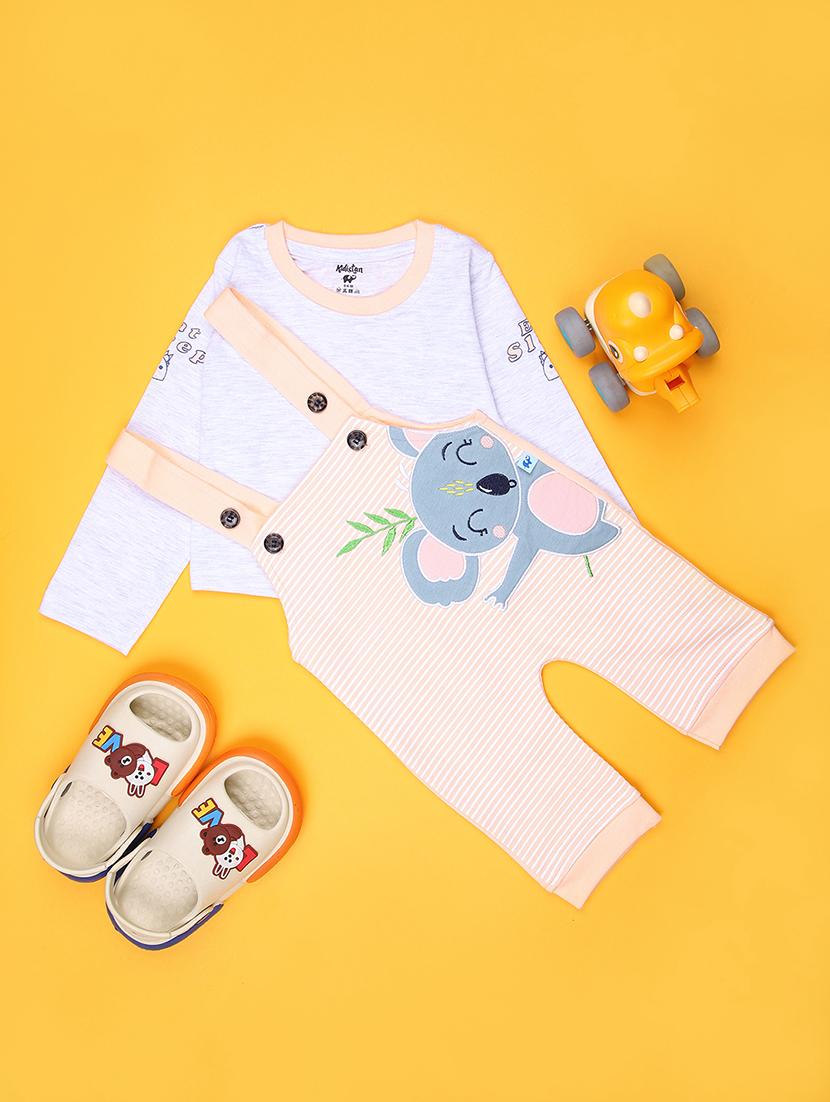 boys printed t-shirt and dungree set - 21932296 - Zoom Image - 0