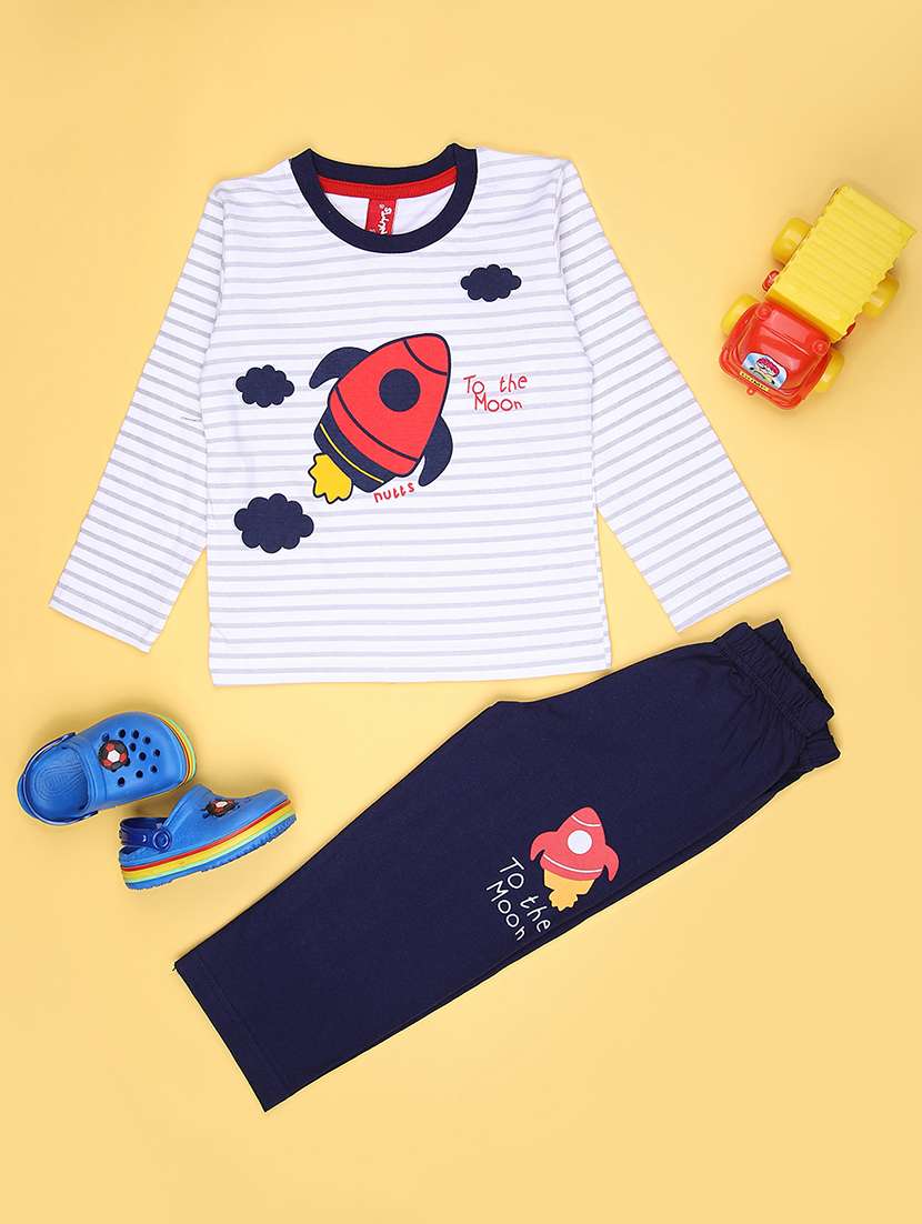 boys printed long sleeve full lenght set