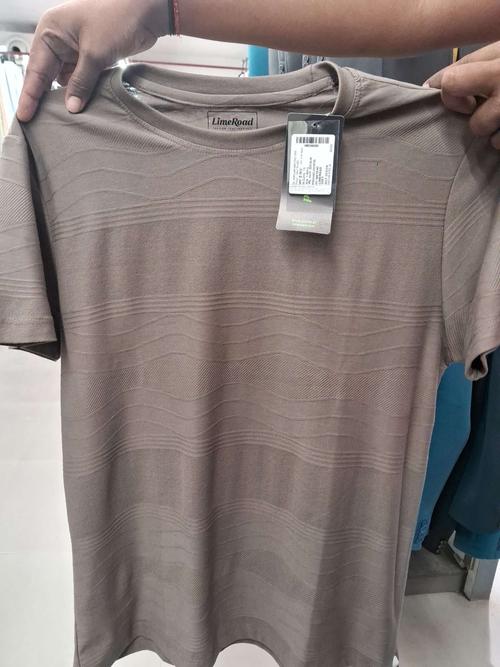 grey poly cotton interlock tshirt - 21932306 - Standard Image - 0