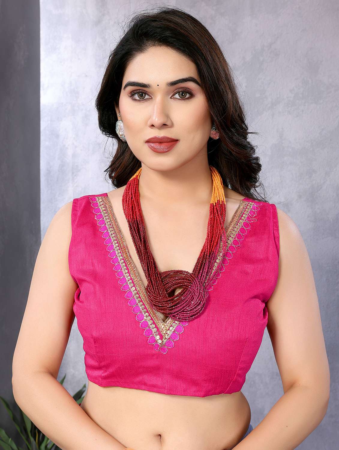 women pink ombre printed saree with blouse - 21932446 - Standard Image - 5