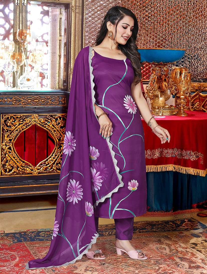 women floral printed sleeveless kurta pant with dupatta set - 21932495 - Standard Image - 3