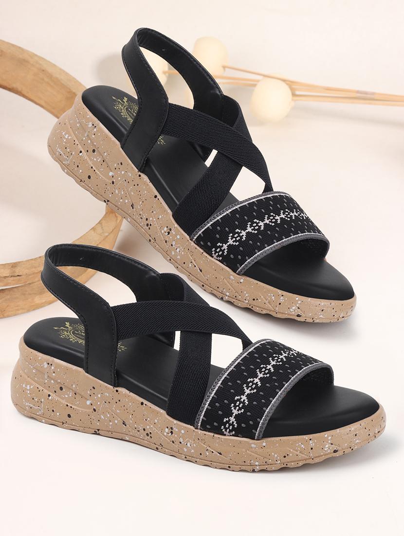 women black back strap wedge - 21932499 -  Zoom Image - 0