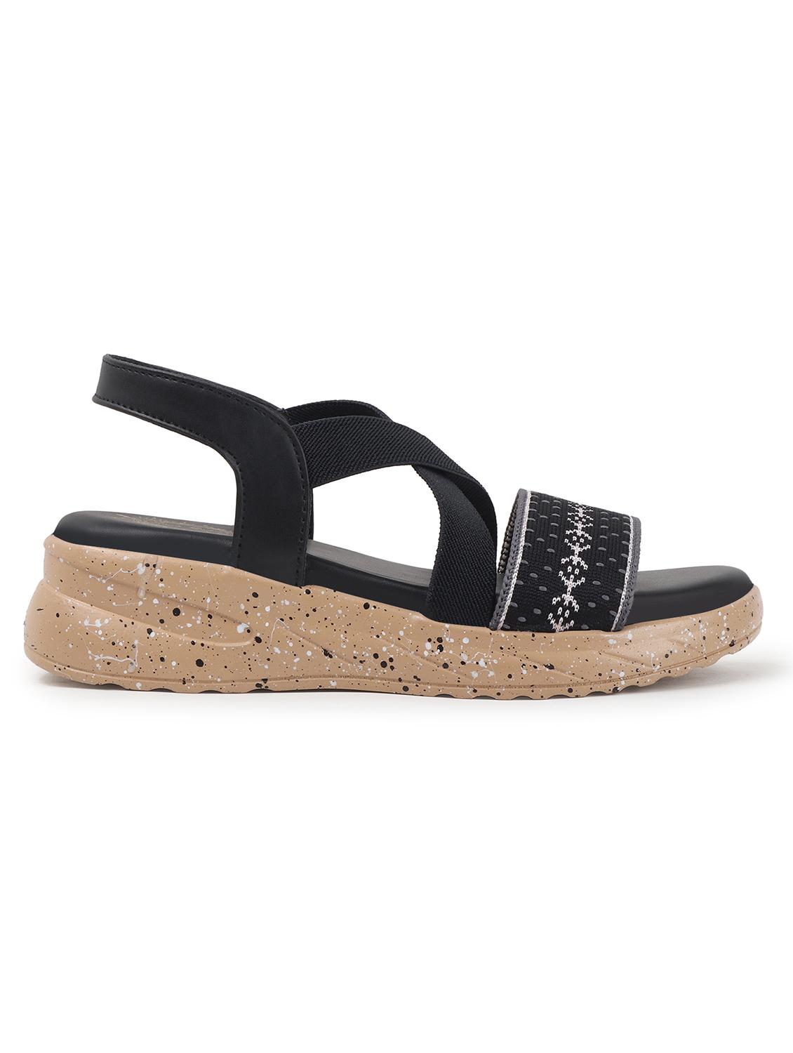 women black back strap wedge - 21932499 - Standard Image - 3