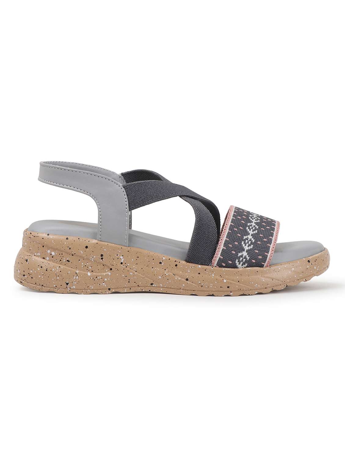 women grey back strap wedge - 21932501 - Standard Image - 3