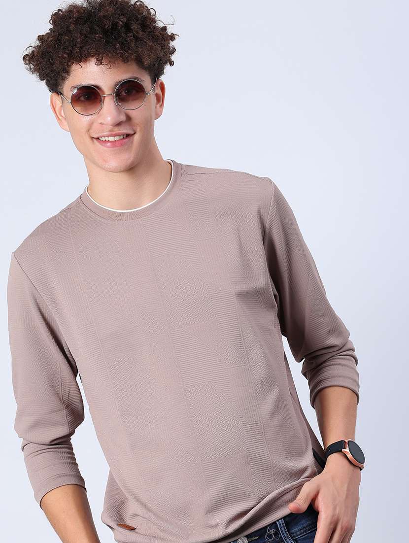 men solid long sleeve regular fit t-shirt - 21932542 - Zoom Image - 0