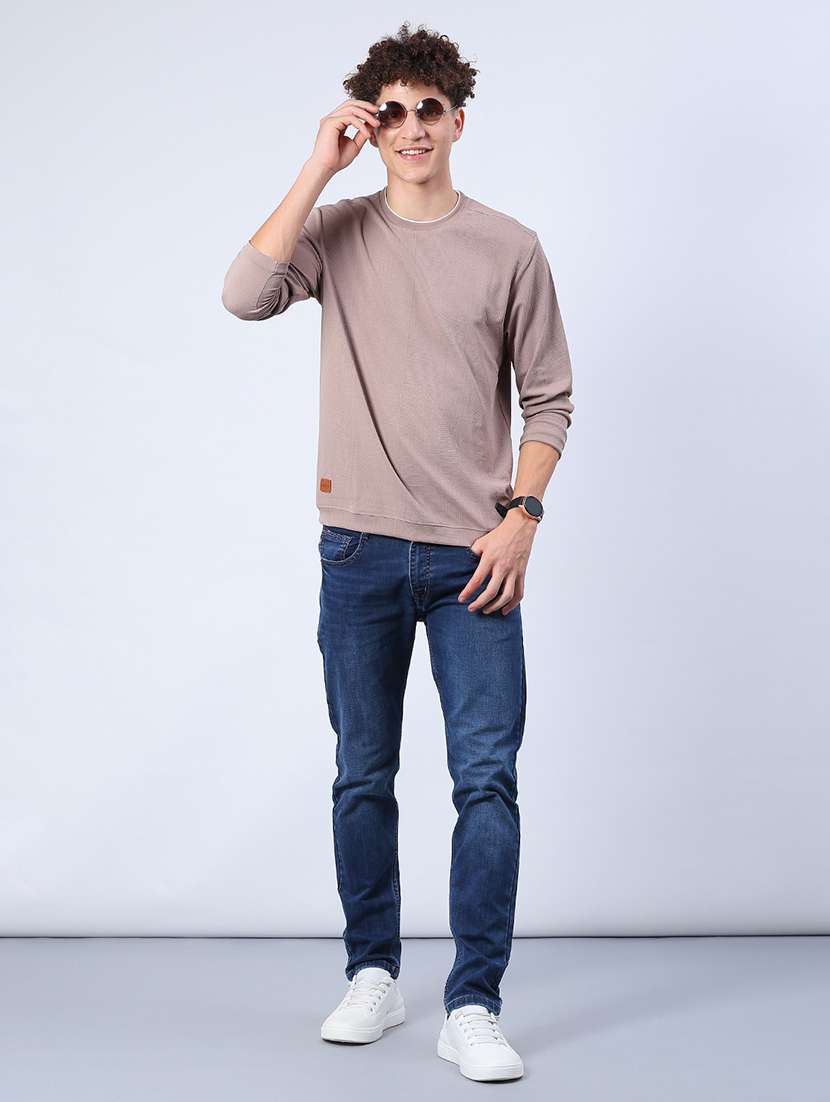 men solid long sleeve regular fit t-shirt - 21932542 - Standard Image - 3