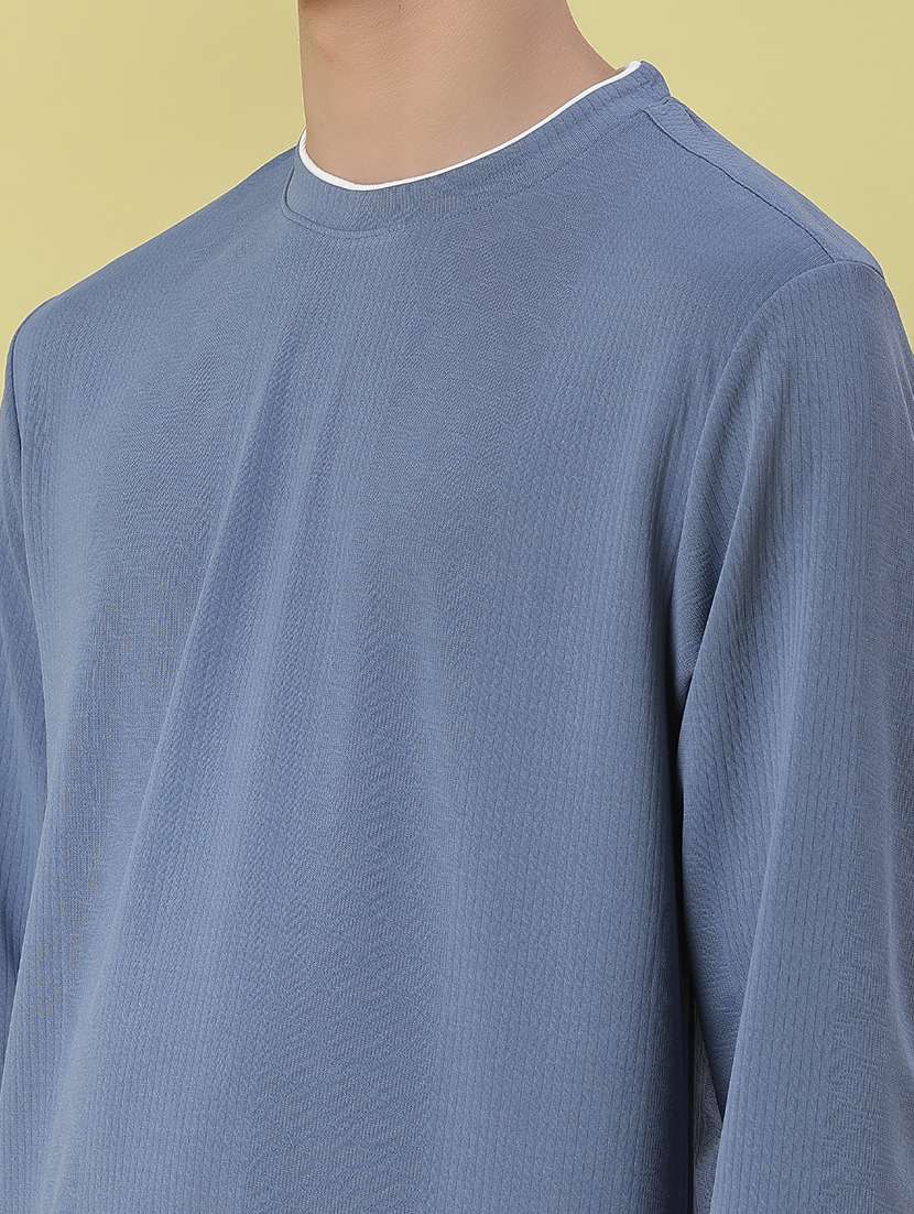 men solid long sleeve regular fit t-shirt - 21932543 -  Standard Image - 3