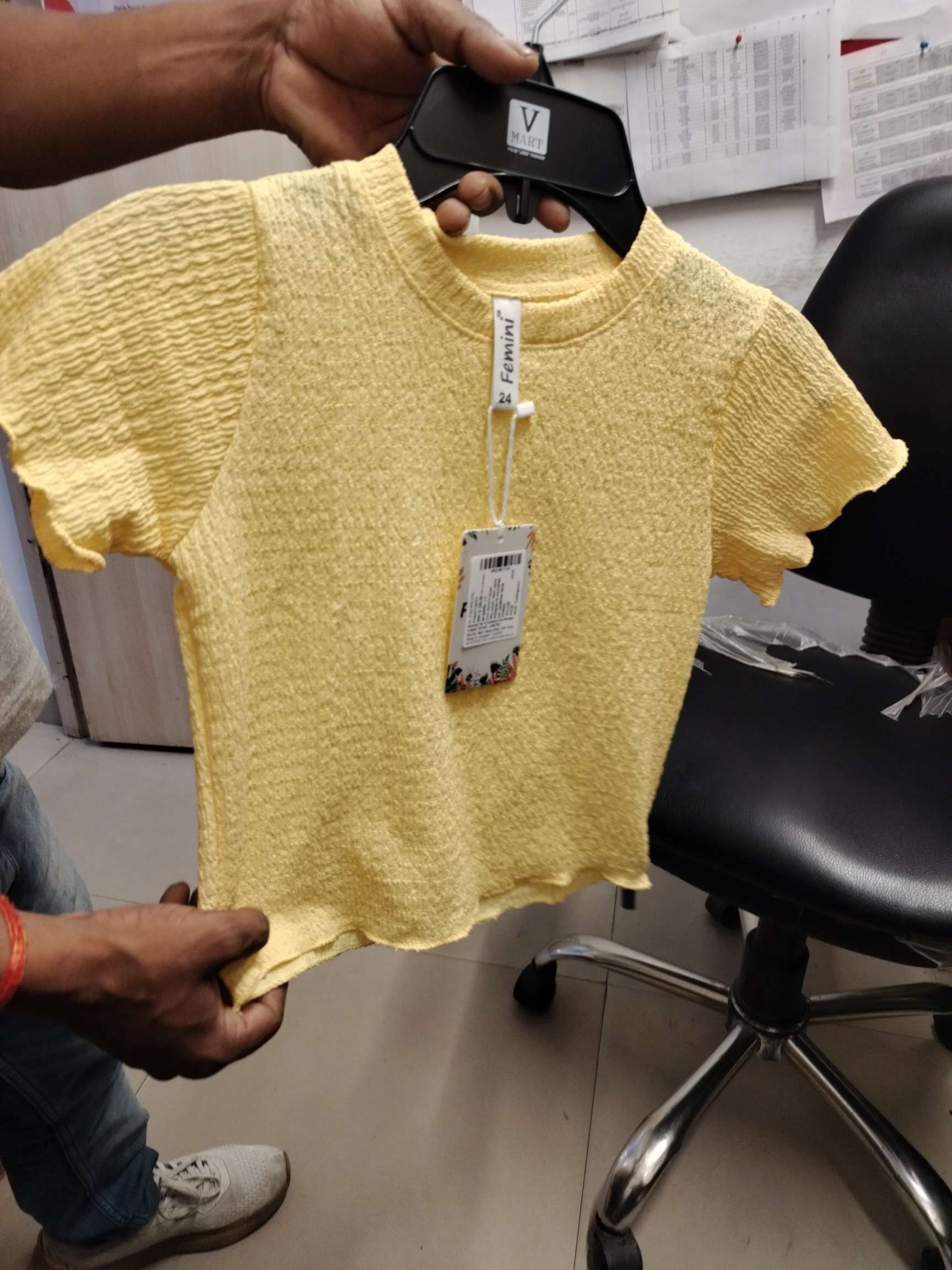 yellow textured top - 21932560 - Zoom Image - 0