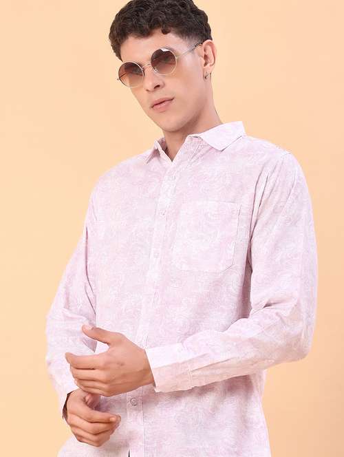 men printed long sleeve regular fit shirt - 21932570 -  Standard Image - 0