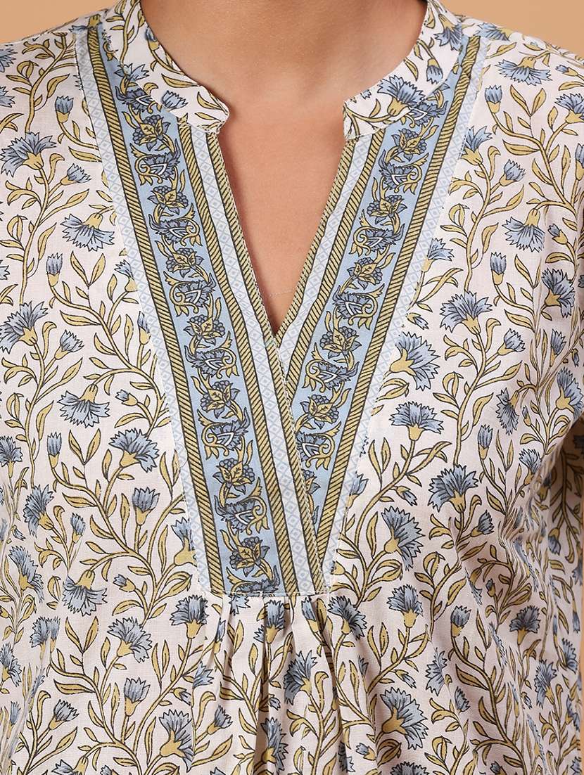 women printed three quarter sleeve kurti - 21932686 -  Standard Image - 5