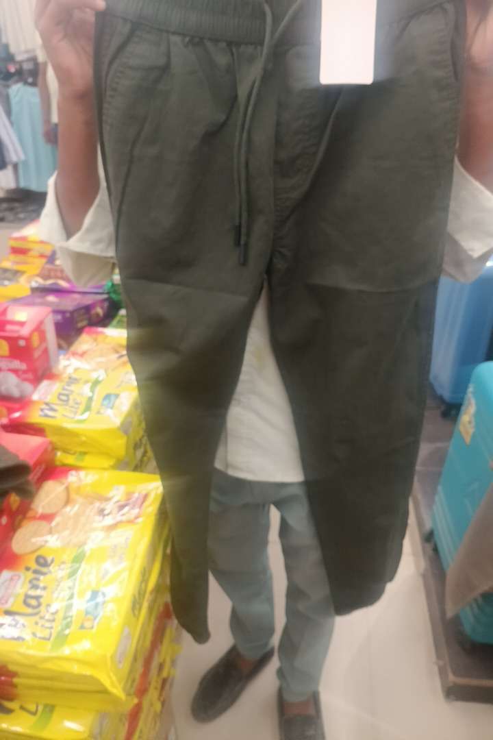 olive twill joggers - 21932701 - Zoom Image - 0